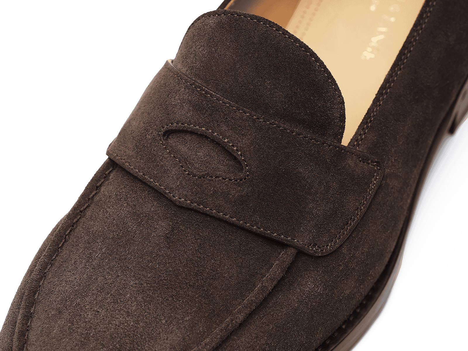 Berkeley Penny Loafers in Dark Brown Suede