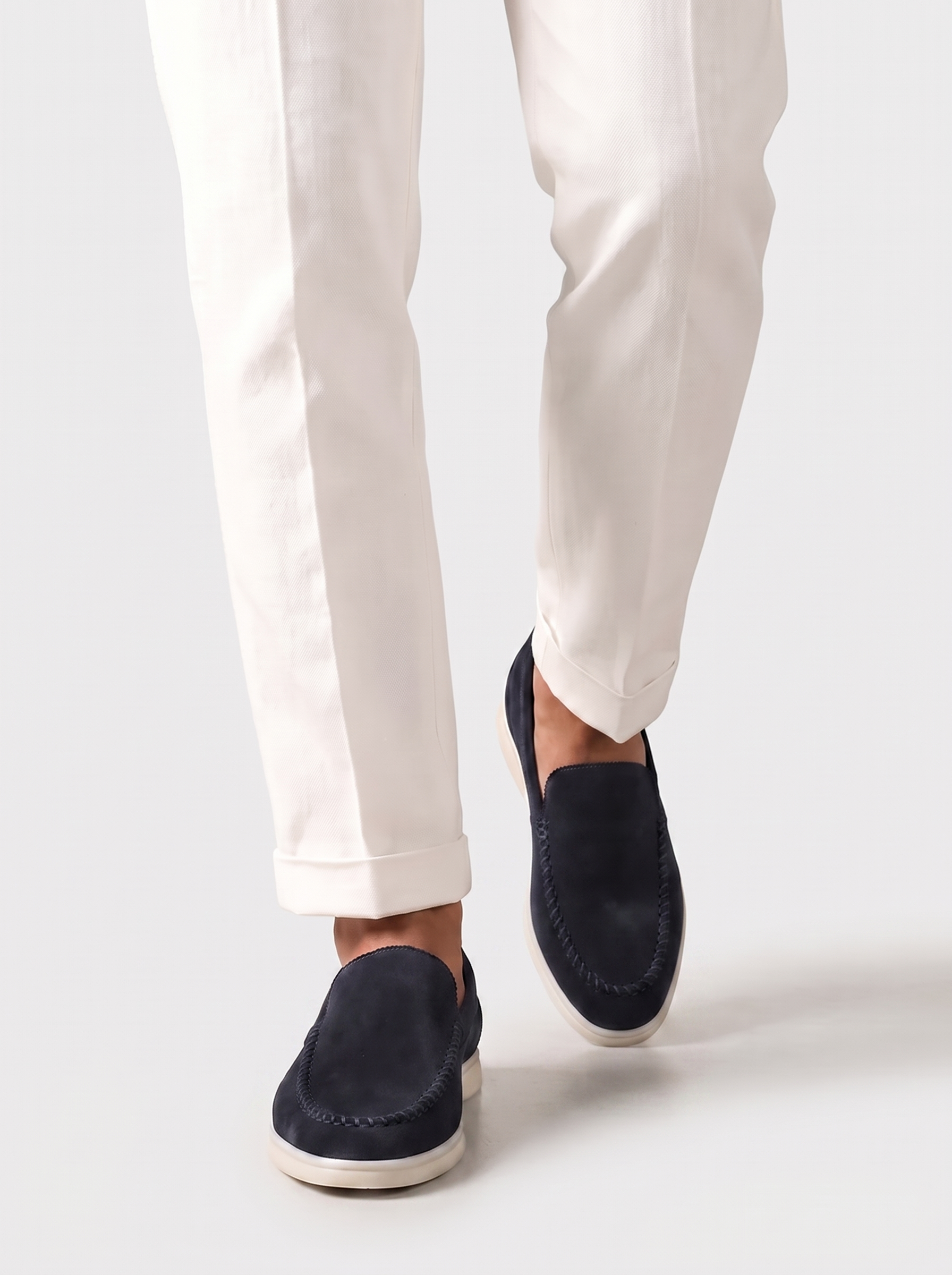 Navy Bellagio Loafers
