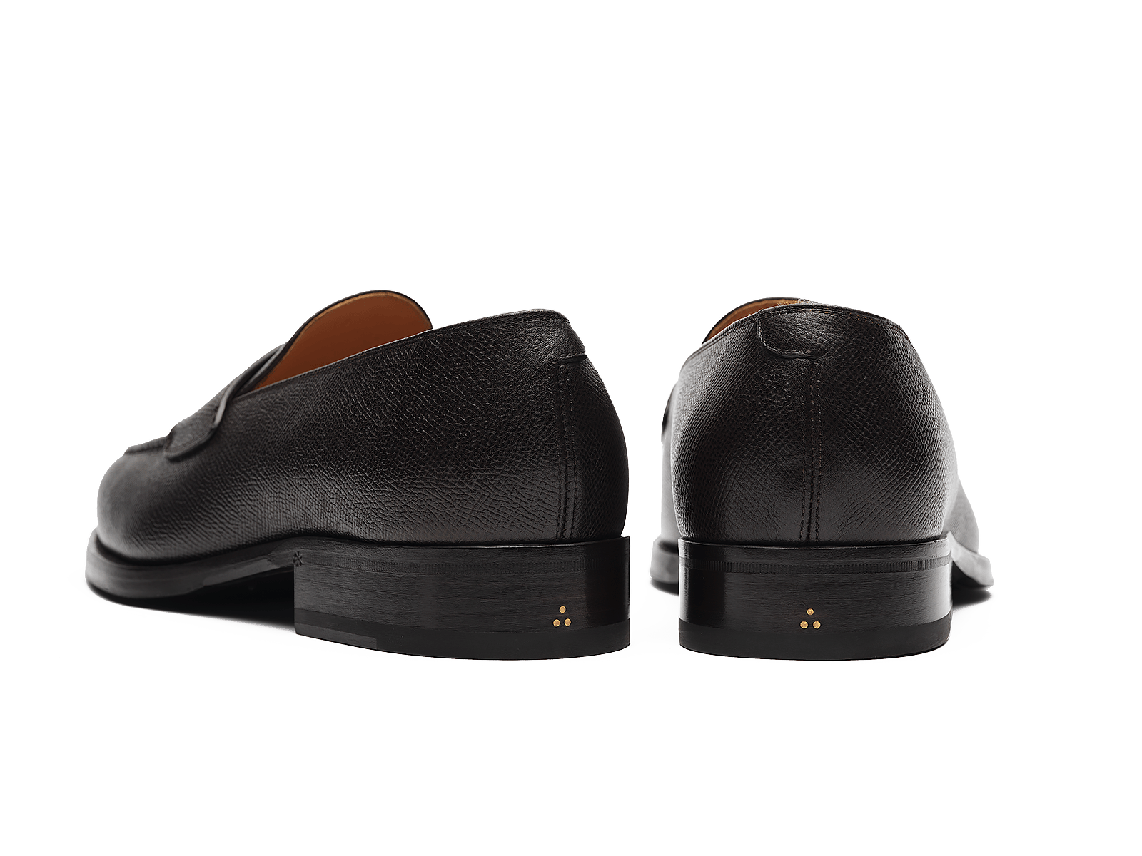 Berkeley Penny Loafers in Dark Brown Hatch Grain Calf