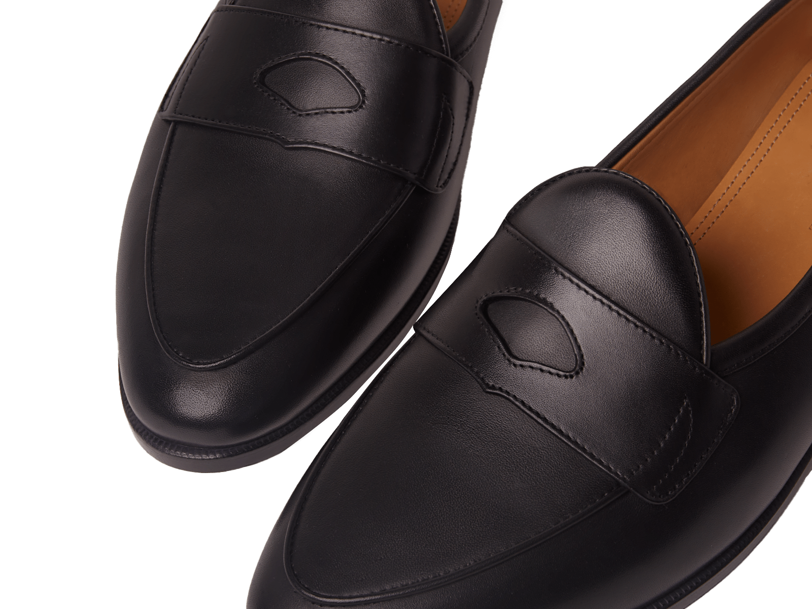 Grand Fleurus Penny Loafers in Black Noble Calf