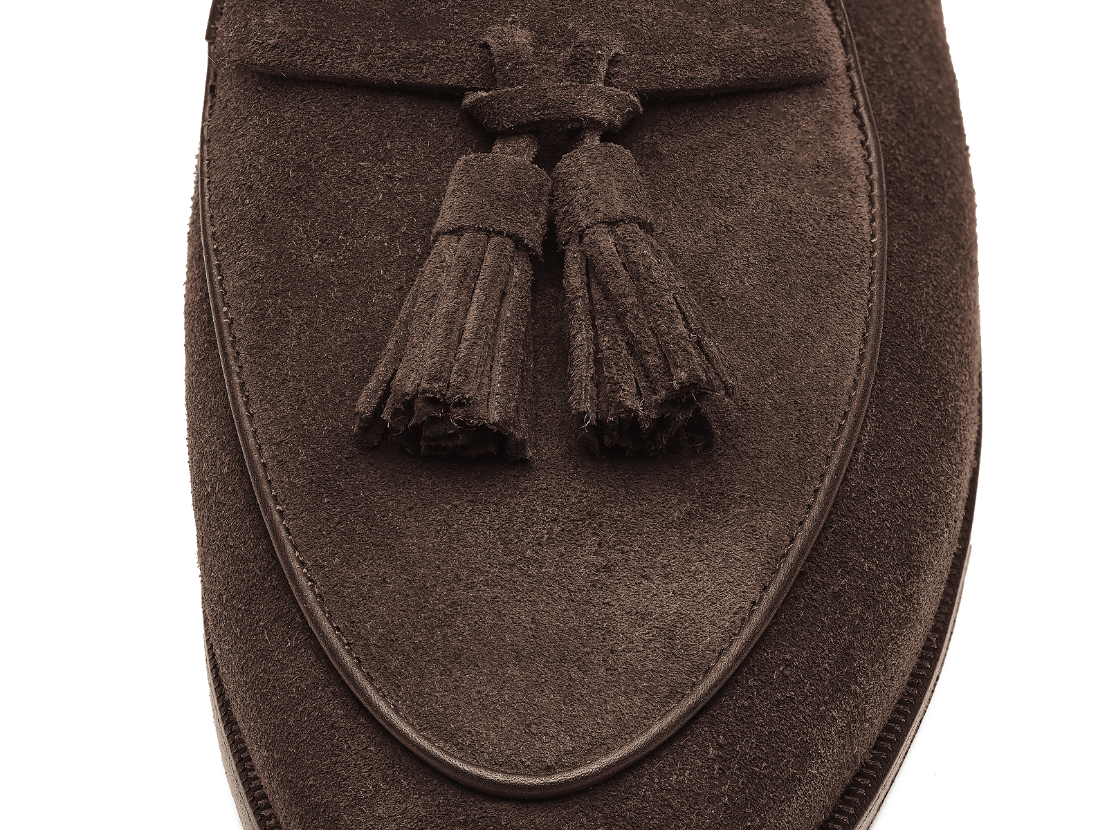 Grand Conti Tassel Loafers in Dark Brown Shield Suede
