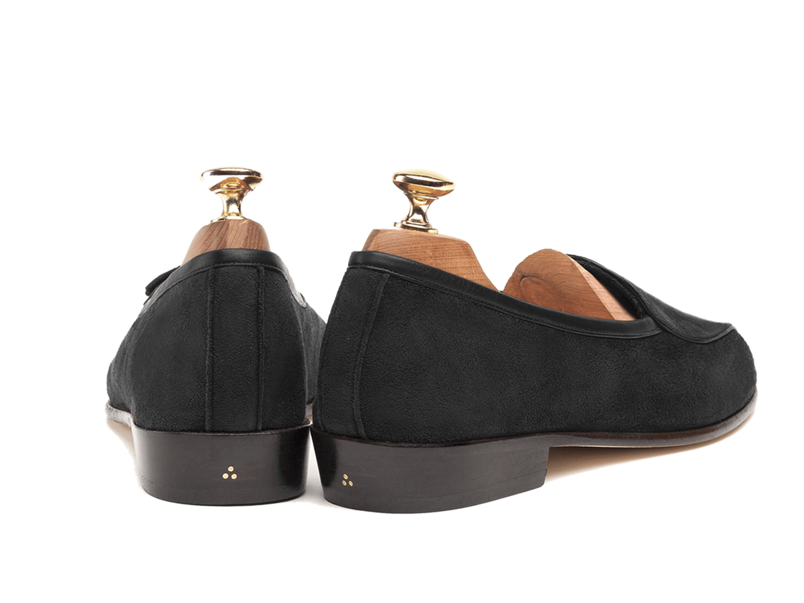 Sagan Classic Precious Leather Loafers in Black Suede and Crocodile